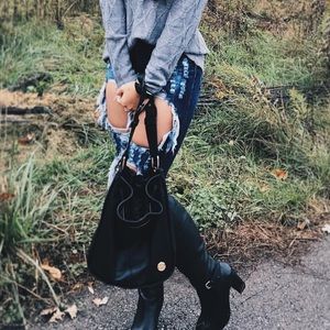 Heeled Knee-High Leather Boots